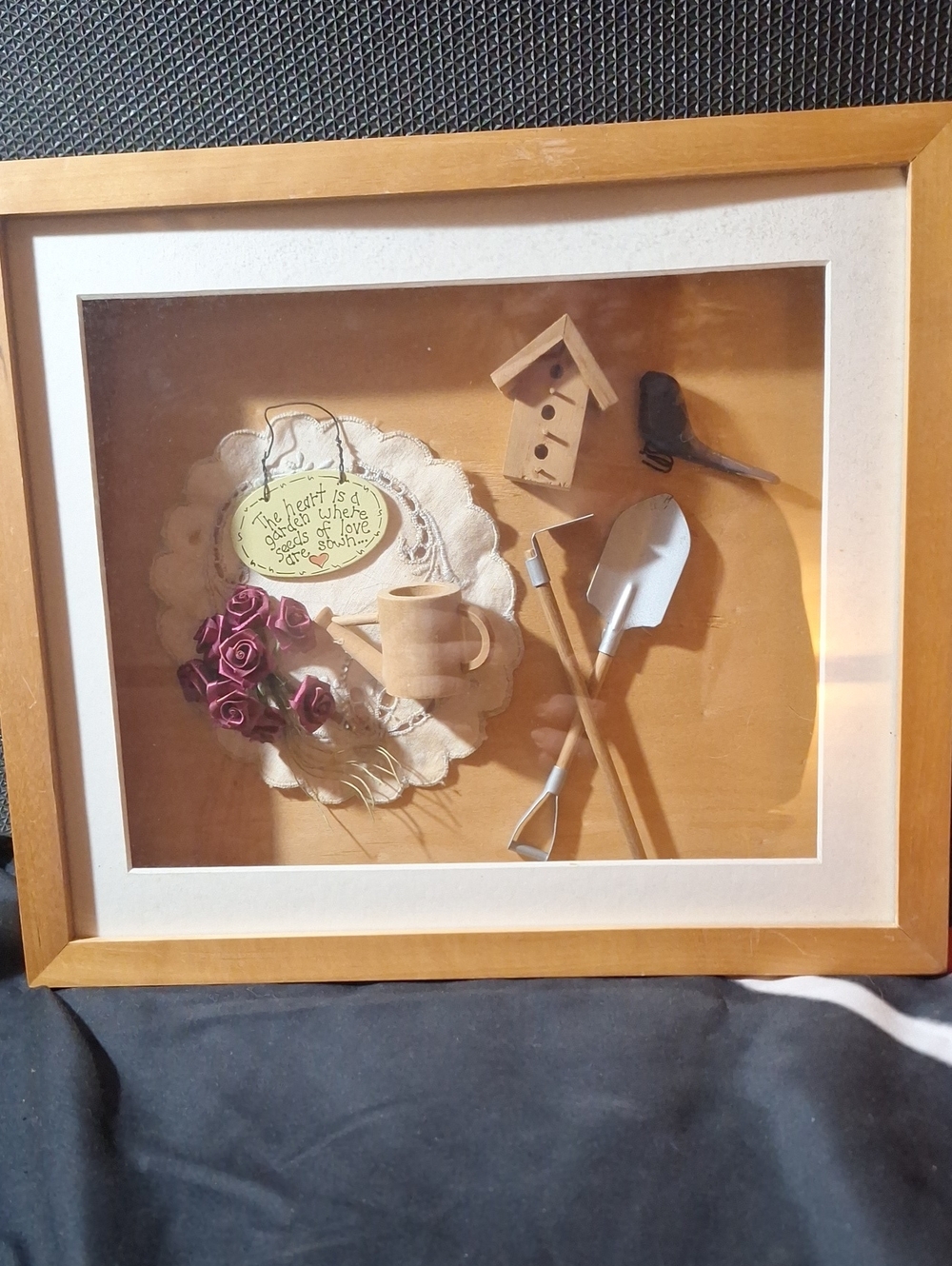Vintage Y2K Sixtrees 3D Garden Shadow Box Art Framed